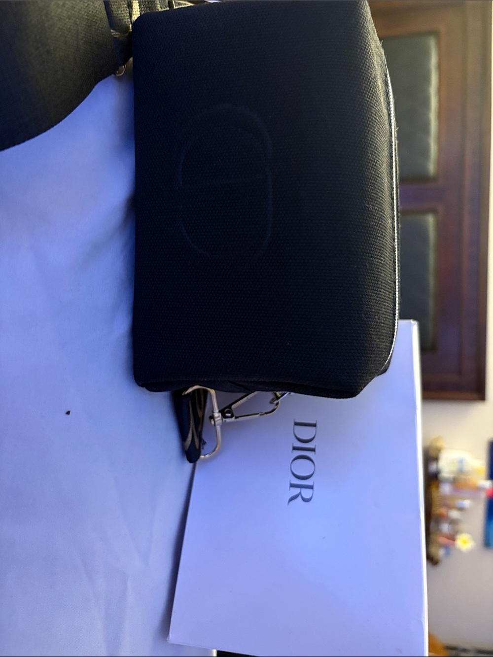 Dior Black Canvas Toiletry Bag